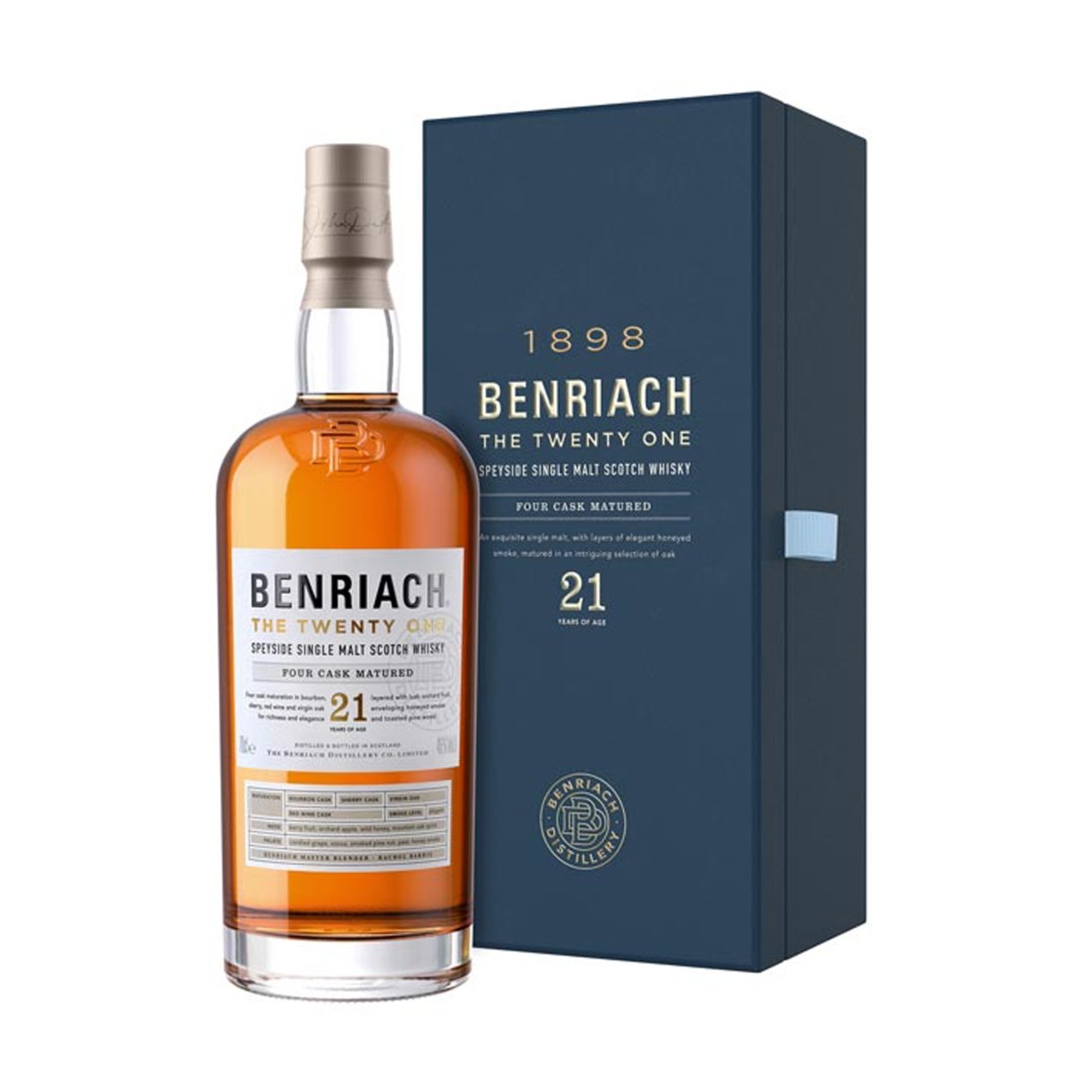 Benriach - The Twenty One - 21YO Speyside Single Malt - Bourbon/Sherry/Virgin Oak/Red Wine Casks